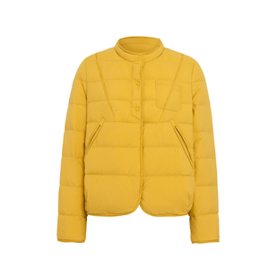 YAYA鸭鸭2025秋冬女士新款圆领排骨百搭保暖短款小个子羽绒服外套