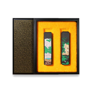 赋比兴 国家非遗 胡海涌作品 青莲烟雨徽墨套装 纯松烟墨条墨块 收藏文房四宝套装 国画书法专用徽墨墨锭