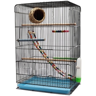 鹉林鹦鹉鸟笼虎皮玄凤牡丹珍珠鸟豪华加高别墅大号金属繁殖鸟笼子