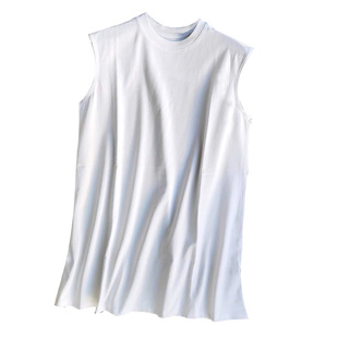 优质卫衣叠穿伴侣全棉马甲无袖宽松打底衫t恤背心中长款女假领子