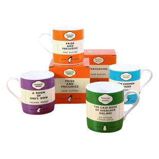 企鹅兰登马克杯 容量340ml 企鹅兰登咖啡杯 喝水喝茶桌面办公室 伍尔夫经典三段式封面 企鹅出版社文创周边