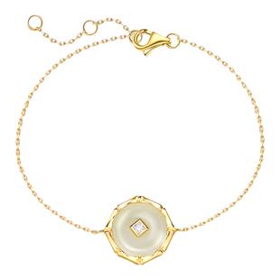 宫主平安扣知竹手链和田玉手链国风送女友轻奢高级感新中式精致