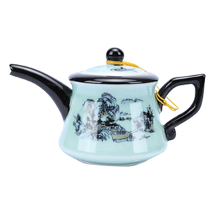 陶瓷茶具配件茶海茶壶长嘴壶家用泡茶器绿釉茶漏茶托单个公道杯