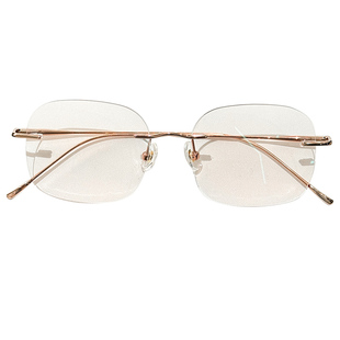 许我耀眼赵露思同款无边框眼镜女许妍近视可配度数镜框纯钛眼睛架