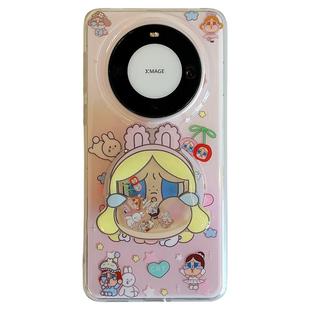 拓岚 适用华为mate70pro+新款手机壳双层粉色可爱趣味哭泣女孩摇摇乐磁吸支架mate60pro挂绳pura70pro硅胶潮