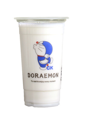 500ml一次性叮当猫定制奶茶杯