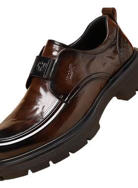 正品百搭潮流英伦风厚底男士新款