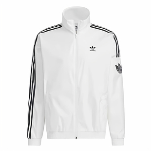 阿迪达斯三叶草正品外套男装女装秋冬梭织防风立领宽松夹克JI7535