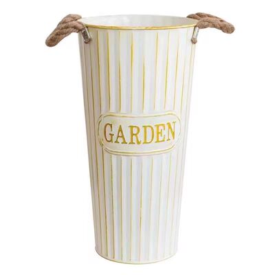 欧式居家醒花桶高级感鲜花铁花桶