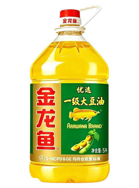 【金龙鱼】优选一级大豆油5L*4桶整箱家用炒菜食用油烹饪精选原香