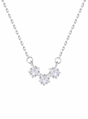 星星s925纯银项链女款