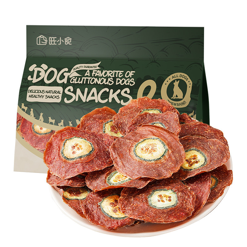 0添加!狗零食鸭肉青瓜饼薯片