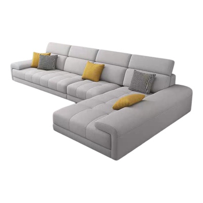 L型贵妃沙发亲肤雪尼尔绒布沙发