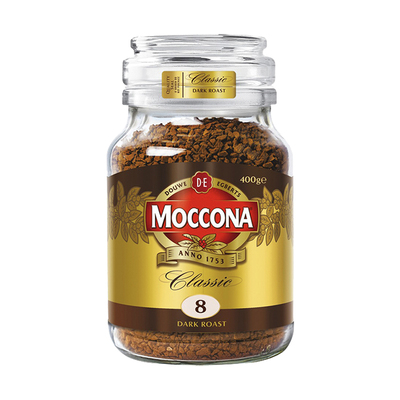 现货速发| Moccona摩可纳8号400g深度10号速溶黑咖啡无添加糖冻干