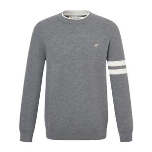 GOLDEN BEAR/金熊 春季男装上衣包芯纱TB条纹针织衫