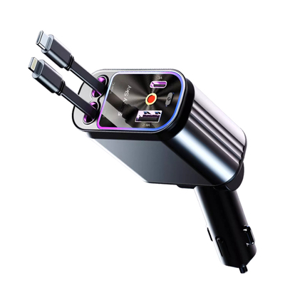 车载充电器手机超级快充伸缩线