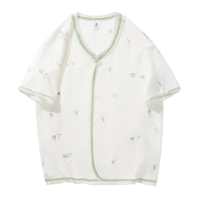 新生儿半背衣夏季婴儿衣服纯棉0-3月初生护肚薄款睡衣宝宝空调服