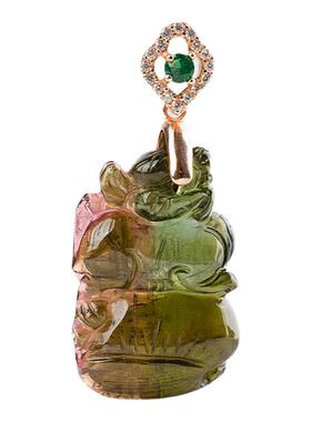 小收藏巴西天然糖果色西瓜碧玺