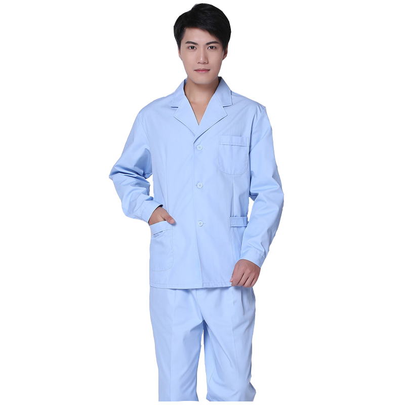 护工服男女西服领医生服小褂短款冬装药店服长袖蓝护士服套装保洁