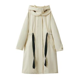 Amii2025冬新款休闲可拆卸帽子石墨烯里布羽绒服女外套马夹两件套