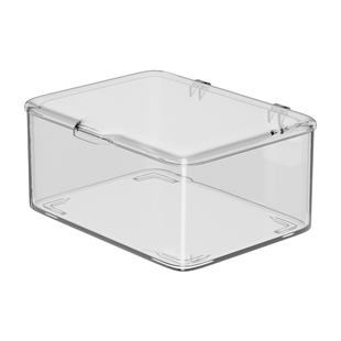 桌面收纳盒透明亚克力化妆品零食玩具整理盒子宿舍杂物翻带盖筐箱