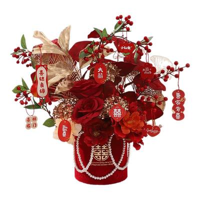 结婚订婚成品仿真花花束摆件