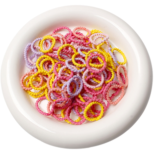 儿童宝宝皮筋不伤发小号扎小啾啾拇指发圈女童弹性好头绳马尾发绳