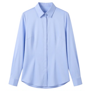 蓝色加绒衬衫女保暖加棉冬季加厚内搭银行农行工作服正装带绒职业