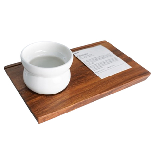 精品咖啡馆插卡实木托盘胡桃木出餐盘手冲特调Combo一豆两喝杯垫
