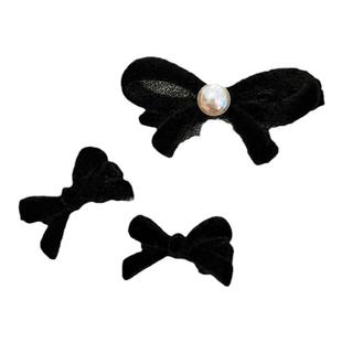 福庆喜红色蝴蝶结发夹头饰可爱小号刘海夹女前额侧边夹子2025新款