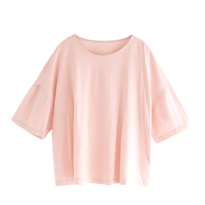 古苔短袖汗麻T恤才能镇住夏天女