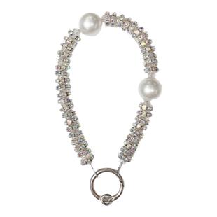 适用苹果华为小米手机挂绳高端带钻手腕链子轻奢时尚百搭高级感手机壳手提挂饰新款通用型水晶闪钻短款手链绳