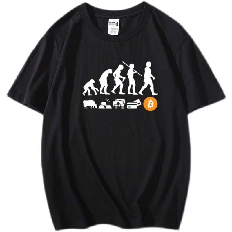 马斯克同款货币进化区块链潮T恤
