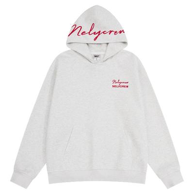 帽子刺绣字母连帽卫衣