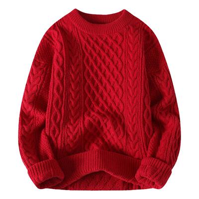 潮牌纯色麻花情侣装外套