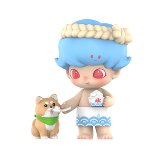 现货全新泡泡玛特dimoo刨冰吃货芒芒西柚吊卡手办公仔pvc夏天冷饮