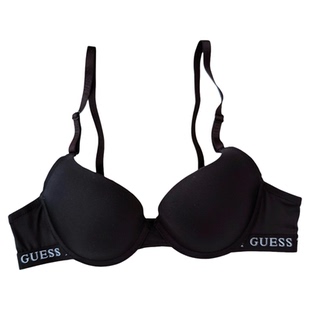 G家品牌原单肤黑色光面聚拢上托侧收简约性感纯棉内衬带钢圈文胸