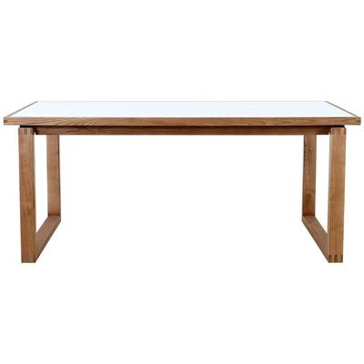 莫比桌岩板餐桌全实木超厚框架