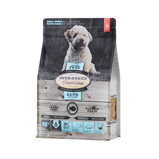 加拿大OVEN-BAKED/欧恩焙全阶段小型犬无谷物鱼肉犬粮5磅干粮烘焙