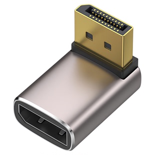 DP转接头1.4版8K公对母90度直角弯头延长线电脑显卡显示器转换器