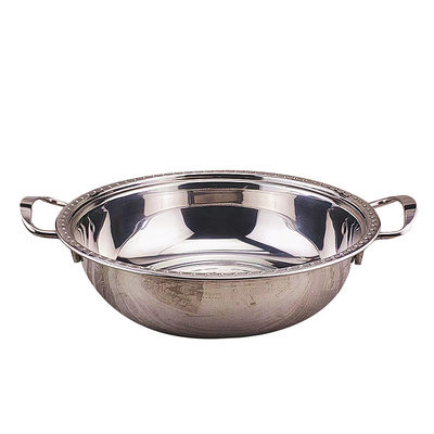 不锈钢加厚双耳韩式火锅盆