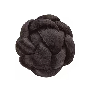 低扎丸子头假发抓夹花苞头松弛感假发鬓盘发神器蓬松后脑勺假发包