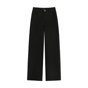 pusumede 【现货7折】直筒休闲裤女夏百搭阔腿裤拖地长裤子