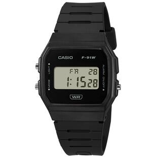 casio卡西欧手表小方块男女表休闲数显学生表F-91WB-1A海外直邮