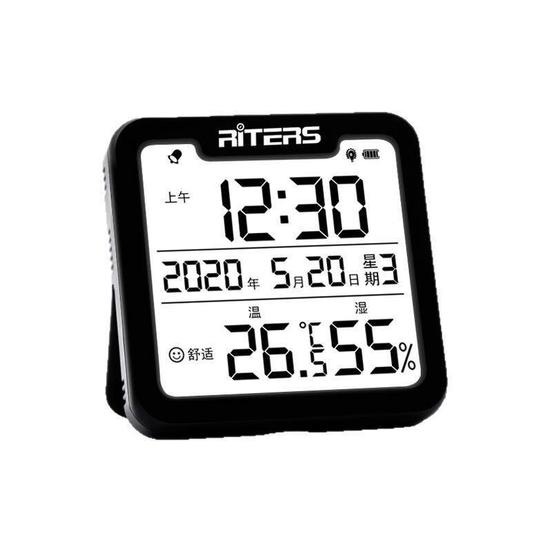 RITERS电子温湿度计时间闹钟