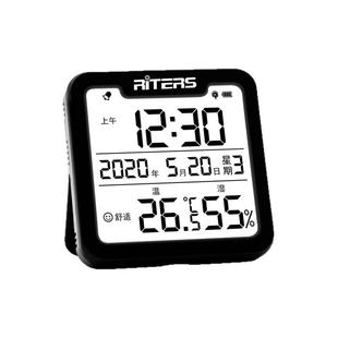 瑞特斯电子温湿度计家用室内高精度数显表时间日期闹钟婴儿温度计