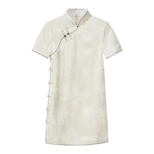 在途changhuanxi童装23春夏女童连衣裙子气质刺绣新中式童装