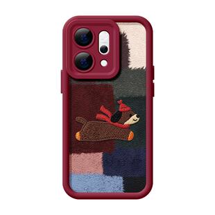 适用opporeno14手机壳女款reno12pro+保护套13全包9pro硅胶8防摔reno7se小羊皮oppo软壳6新年11外马年10小狗