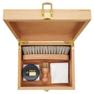 法国SAPHIR黑金光面皮护理霜皮鞋护理上光皮衣保养油榉木礼盒套装