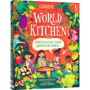 Usborne World Kitchen 世界厨房 实用食谱 烹饪指南 韩国小胡瓜煎饼 土耳其沙拉 以色列三角酥 课外读物 英文原版进口图书